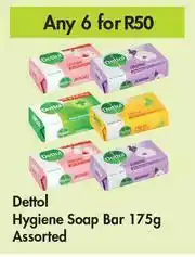 Game Dettol Hygiene Soap Bar Assorted--For Any 6 x 175g offer