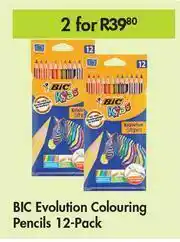 Game BIC Evolution Colouring Pencils-For 2 x 12 Per Pack offer