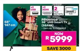 Game Hisense 58 UHD Smart TV (58A6N) offer