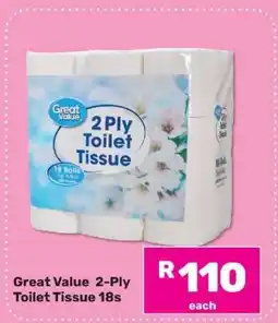 Game Great Value 2-Ply Toilet Tissue 18s offer