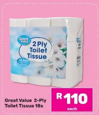 Game Great Value 2-Ply Toilet Tissue 18s offer