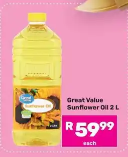 Game Great Value Sunflower Oil 2 L offer