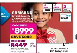 Game Samsung 70 UHD Smart TV offer