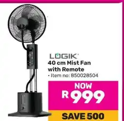 Game LOGIK 40 cm Mist Fan with Remote offer