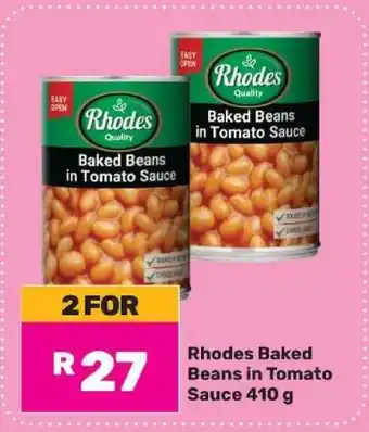 Game Rhodes Baked Beans in Tomato Sauce 410 g offer