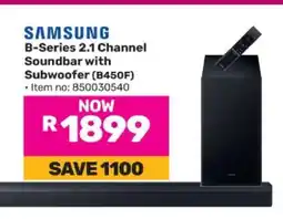 Game Samsung B-Series 2.1 Channel Soundbar with Subwoofer (B450F) offer