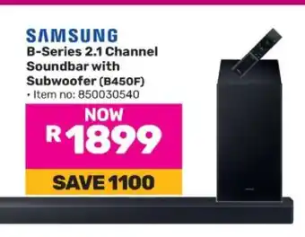 Game Samsung B-Series 2.1 Channel Soundbar with Subwoofer (B450F) offer