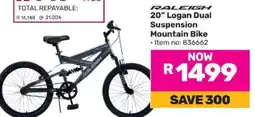 Game Raleigh 20 Logan Dual Suspension Mountain Bike offer