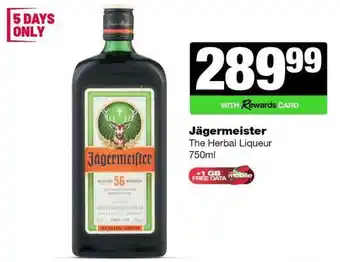 Spar Tops Jagermeister offer