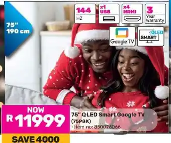 Game 75” QLED Smart Google TV (75P8K) offer