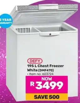 Game DEFY 195 L Chest Freezer White (DMF470) offer