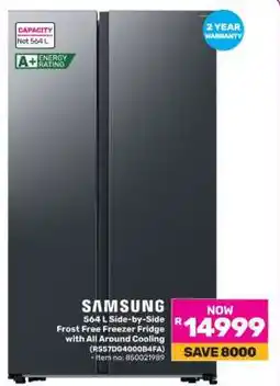 Game Samsung 564 L Side-by-Side Frost Free Freezer Fridge offer