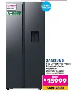 Game Samsung 560 L Frost Free Freeze Fridge with Water Dispenser offer