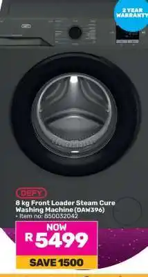 Game DEFY 8 kg Front Loader Steam Cure Washing Machine (DAW396) offer