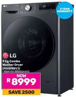 Game LG 9 kg Combo Washer Dryer (F2V5FRPYJ) offer