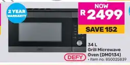 Game 34 L Grill Microwave Oven (DMO134) offer