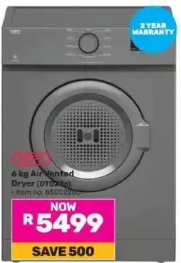 Game Defy 6 kg Air Vented Dryer offer