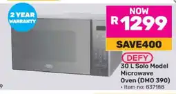 Game DEFY 30 L Solo Model Microwave Oven (DMO 390) offer