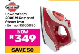 Game Genesis Powersteam 2000 W Compact Steam Iron offer