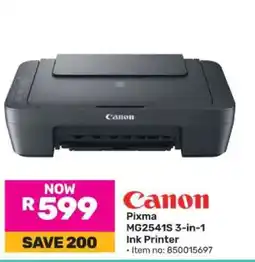 Game Canon Pixma MG2541S 3-in-1 Ink Printer offer