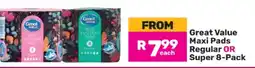 Game Great Value Maxi Pads offer