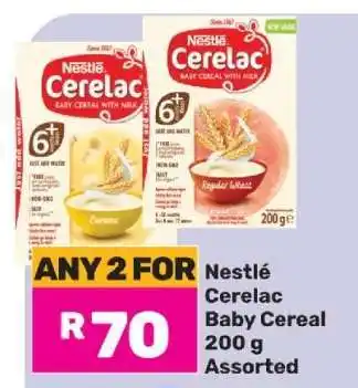 Game Nestlé Cerelac Baby Cereal 200 g Assorted offer