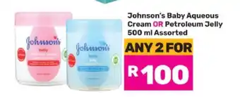 Game Johnson's Baby Aqueous Cream or Petroleum Jelly offer