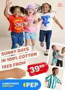 PEP Cotton Tees 2-7 Years-Each offer