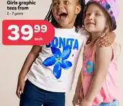 PEP Girls Graphic Tees 2-7 Years-Each offer