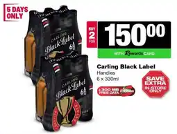 Spar Tops Carling Black Label offer