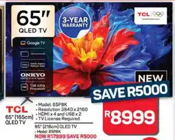 Pick n Pay Hypermarket TCL 65 QLED TV offer