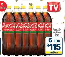 Pick n Pay Hypermarket Coca-Cola Original Taste Less Sugar 2 Litre offer