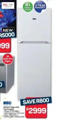 Pick n Pay Hypermarket White Fridge with Top Freezer offer