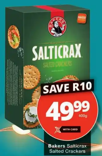 Checkers Bakers Salticrax Salted Crackers offer