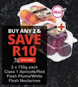 Checkers Class 1 Apricots/ Red Flesh Plums/ White Flesh Nectarines offer
