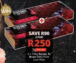Checkers Ready To Braai BBQ Pork Loin Ribs offer