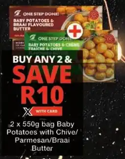 Checkers Baby Potatoes with Chive/ Parmesan/ Braai Butter offer