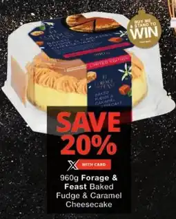 Checkers Forage & Feast Baked Fudge & Caramel Cheesecake offer