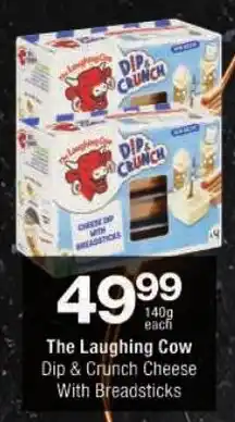 Checkers The Laughing Cow Dip & Crunch Cheese With Breadsticks offer