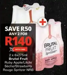 Checkers Brutal Fruit Ruby Apple/ Litchi Sèche/ Strawberry Rouge Spritzer NRB offer