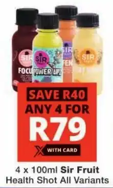 Checkers Sir Fruit Health Shot All Variants offer