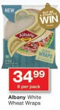Checkers Albany White Wheat Wraps offer