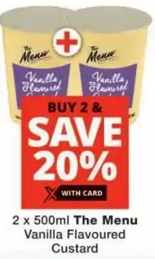 Checkers The Menu Vanilla Flavoured Custard offer