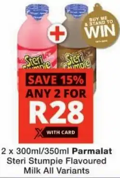 Checkers Parmalat Steri Stumpie Flavoured Milk All Variants offer