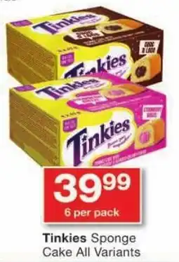 Checkers Tinkies Sponge Cake All Variants offer