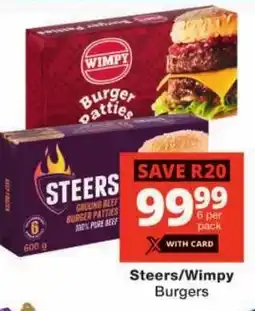 Checkers Steers/ Wimpy Burgers offer