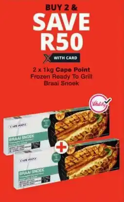 Checkers Cape Point Frozen Ready To Grill Braai Snoek offer