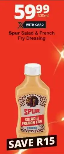 Checkers Spur Salad & French Fry Dressing offer