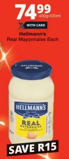Checkers Hellmann's Real Mayonnaise offer