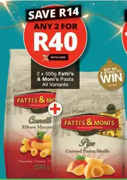Checkers Fatti's & Moni's Pasta All Variants offer